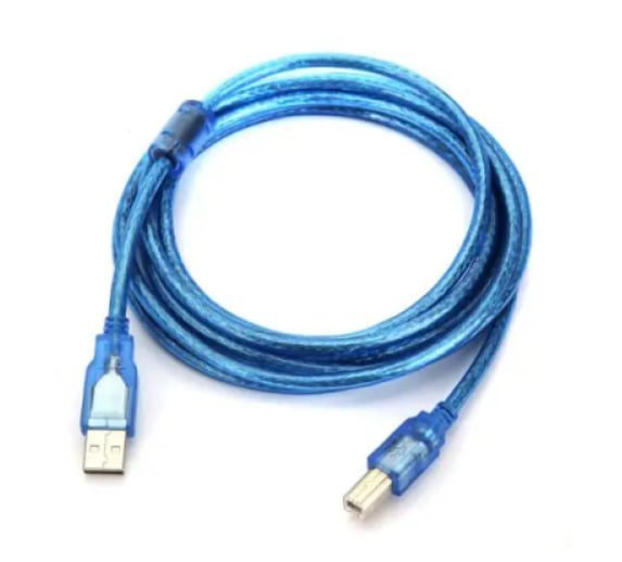 Kabel USB AM-BM 1,5m Niebieski (28AWG)